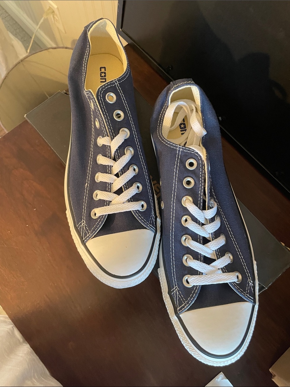 Converse Low-Top Canvas Sneakers - Navy Blue - Picture 2 of 3